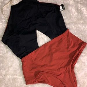 New Tavik Lela One-Piece Swimsuit Rust/Black Sz M